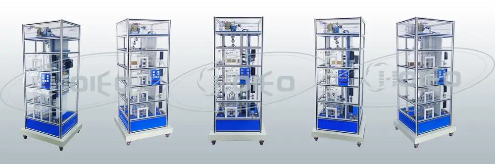 CAD-101 Transparent Four-floor Elevator Emulator PLC controlled elevator simulation model Elevator Training Model teaching use