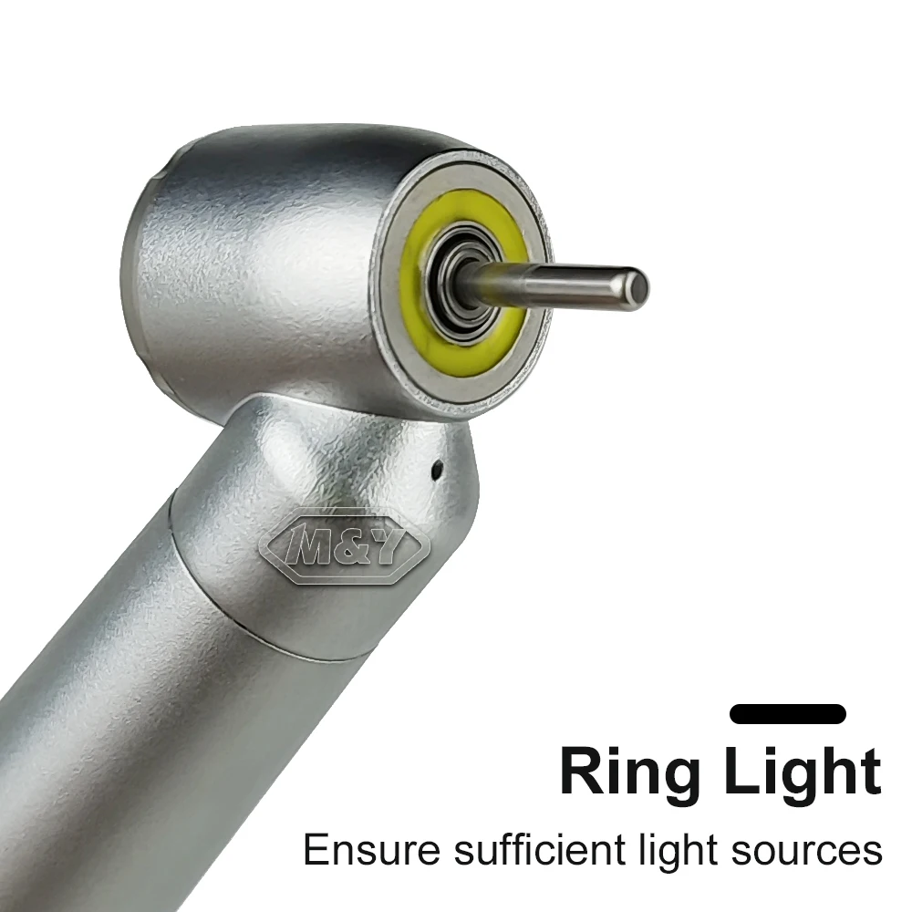 Dental 45 Angle Ring Shadowless Light LED Surgical High Speed Handpiece Push Button Single Water Spray E-generator Air Turbine