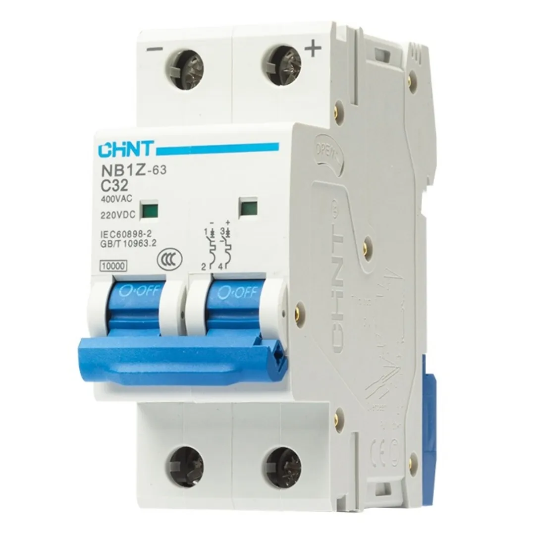 CHINT miniature circuit breaker NB1Z-63 1p 2p low voltage modular DIN rail motor protection 1A-63A 6kA DC60V DC125V DC220V