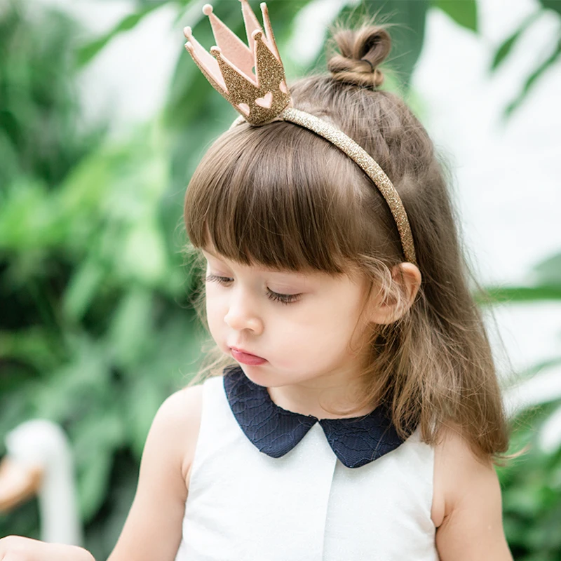 New Arrival Fashion Glitter Crown Headband for Girl  Princess Hair Accessories Hair Bow for Kid Children School