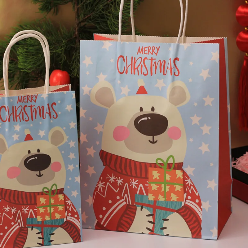 2024 Factory Wholesale High Quality Cute Gift Bag Baby Gift Bag Pink Christmas Paper Bags