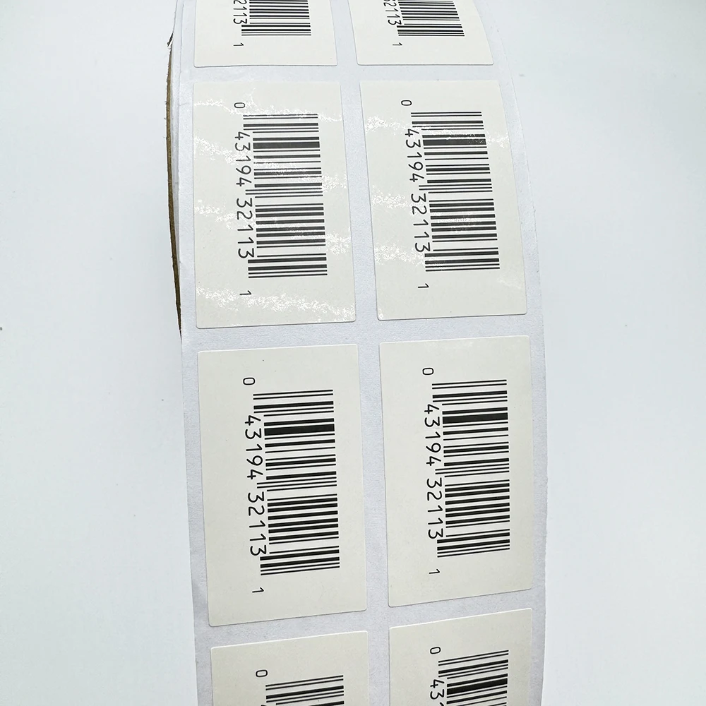Black printing Self Adhesive labels Shipping Sticker Barcode sku Address Labels