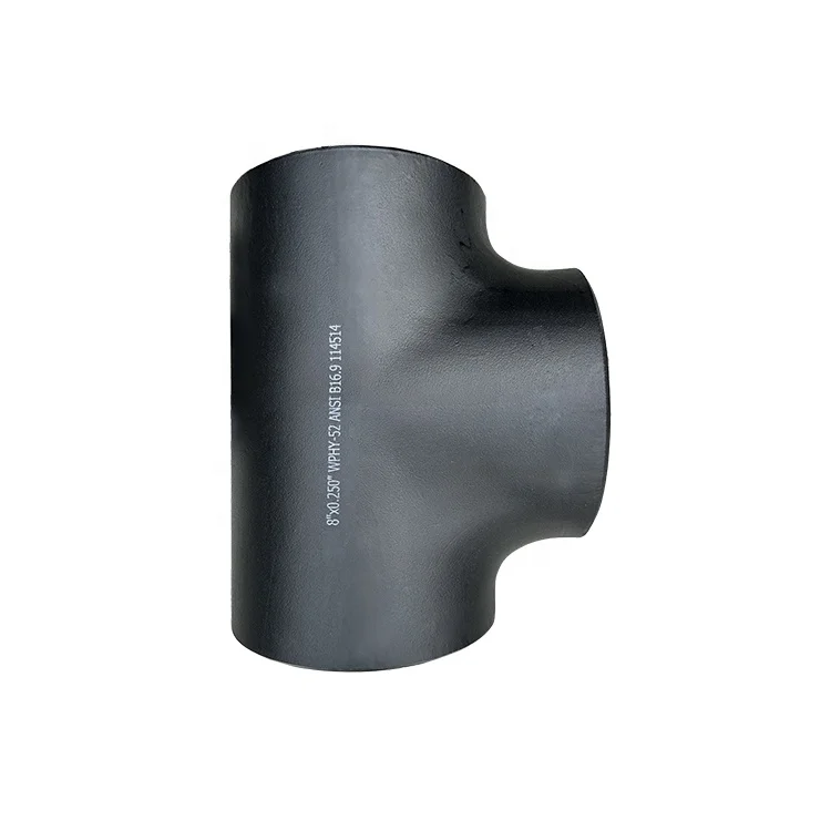 ASTM 8 inch butt welded carbon steel straight tee sch40