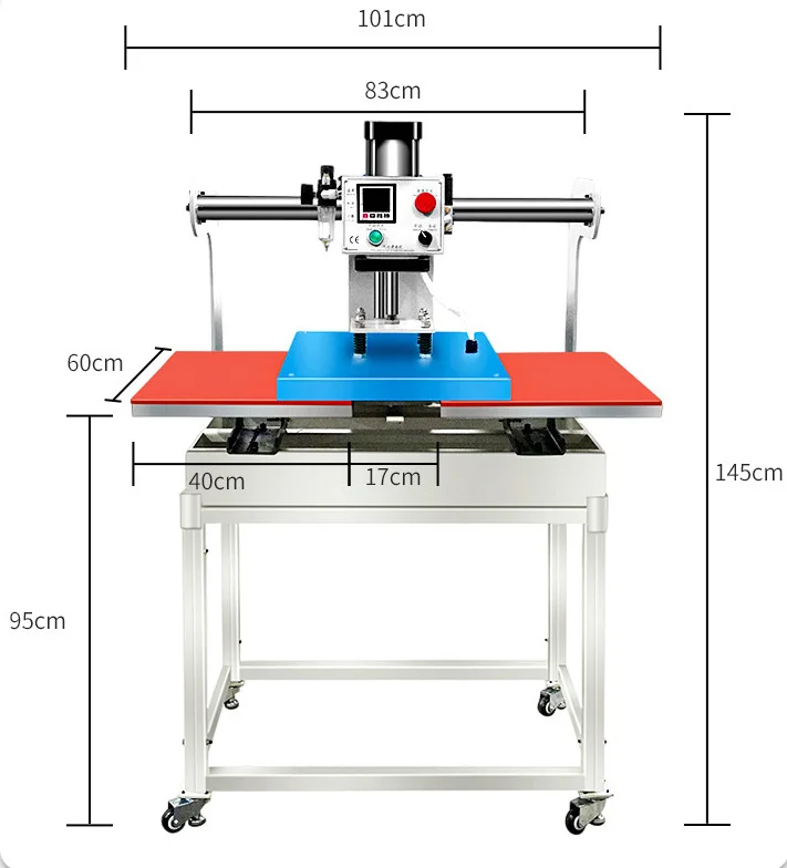 new product 40*60 cm Double Station Automatic Pneumatic Sublimation T shirt Heat Press Machine for Factory price