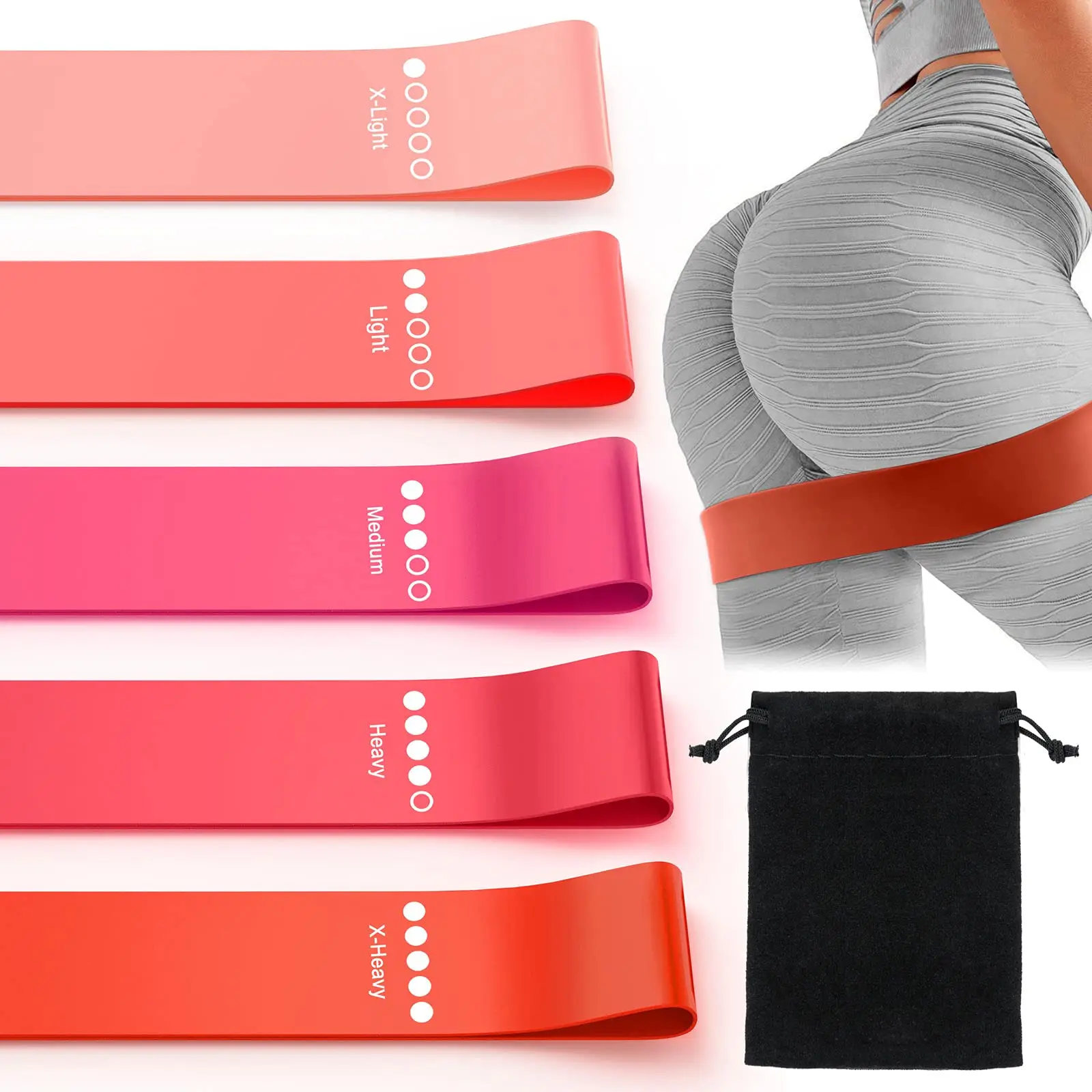 Resistance Bands Elastic Sports Home Gym Equipment Fitness Accessories Sets Resistance Exercise Bands Fitness & Body Building