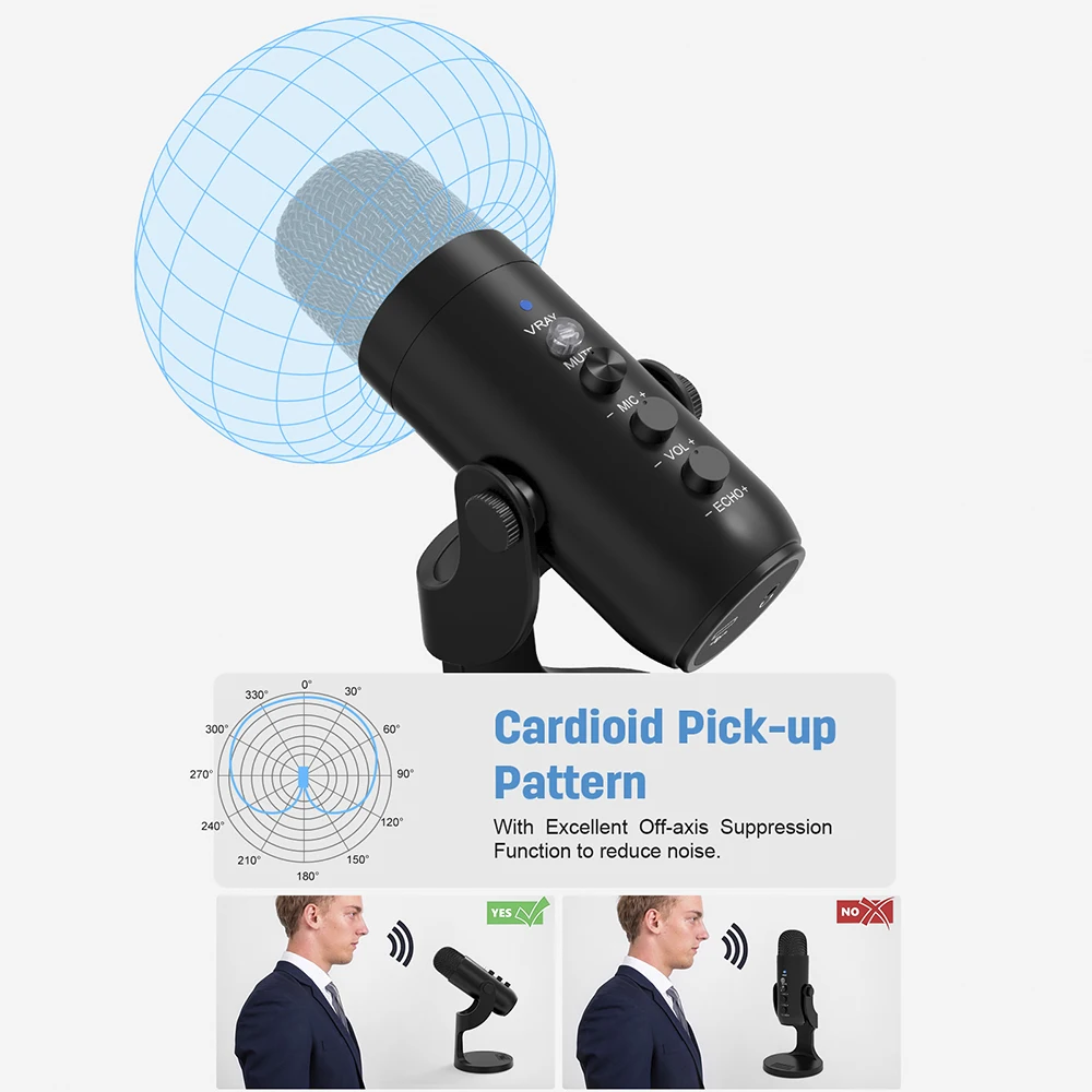 
2021 OEM Factory Condenser hot sale Professional Microphone USB Studio Recording Echo Foldable F500 condenser microphone 