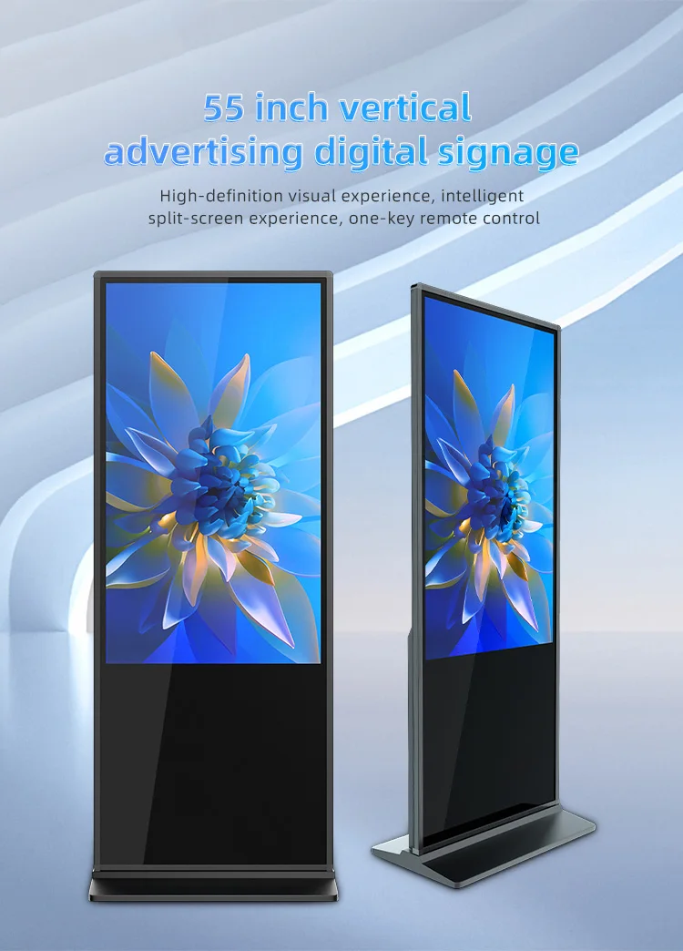 49inch ultra-thin floor-mounted advertising Totem indoor LCD digital signage display Android touch screen kiosk