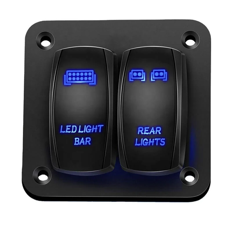 Customized Car Boat RV Truck Vehicles 12V 24V Waterproof LED Lighted Rocker Switch Board