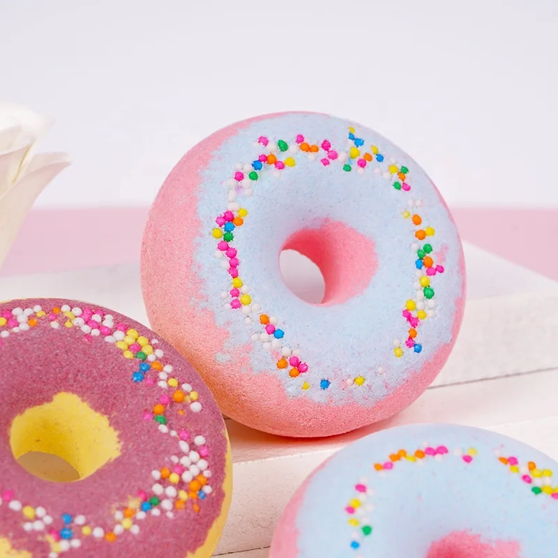 Wholesale Custom Bathbombs Donut Kids Bath Salt Ball Soothing Bubble Bath Bombs