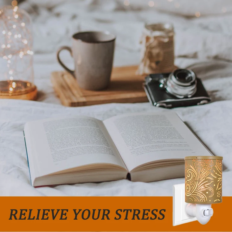 Yellow Metal Night Lamp Indoor Decoration Heater Electric Wax Melt Candle Warmer