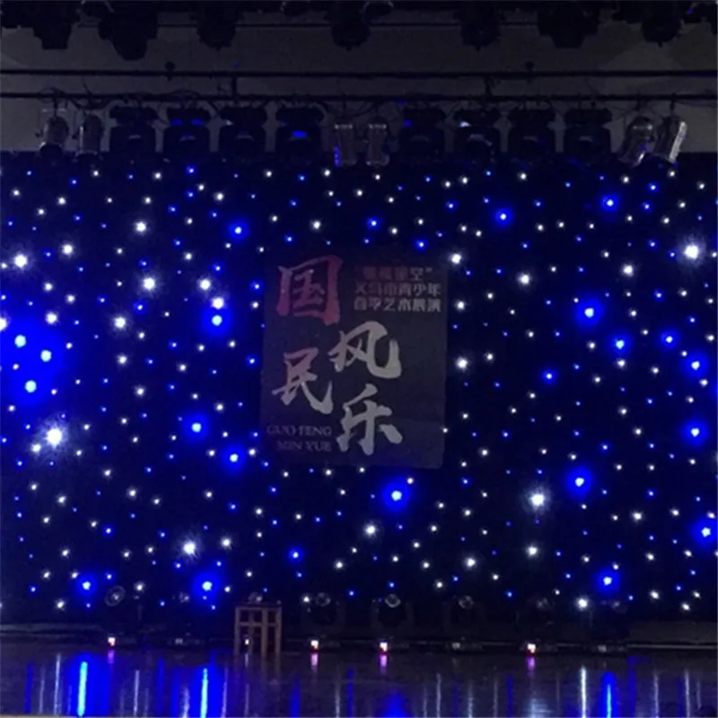 Pro LED Star Light Black Curtain RGBW LED Star Curtain For Wedding Show Theater Party