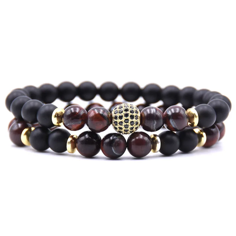 Модный Бирюзовый браслет из бисера и натурального камня с микро-инкрустацией из циркония для женщин в стиле бохо