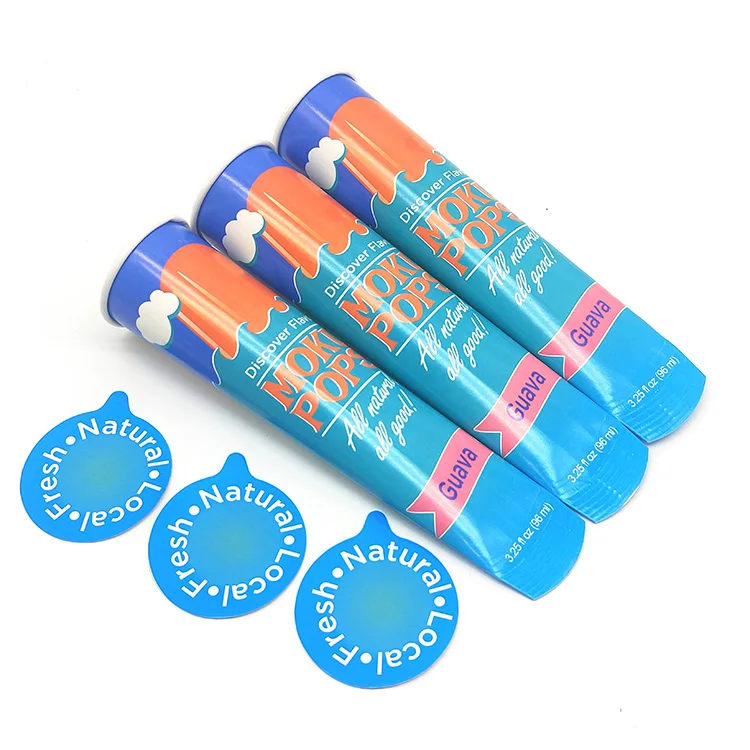 Squeeze tube custom mini size 50ML ice cream cups packaging ice cream paper cone shape calippo tube