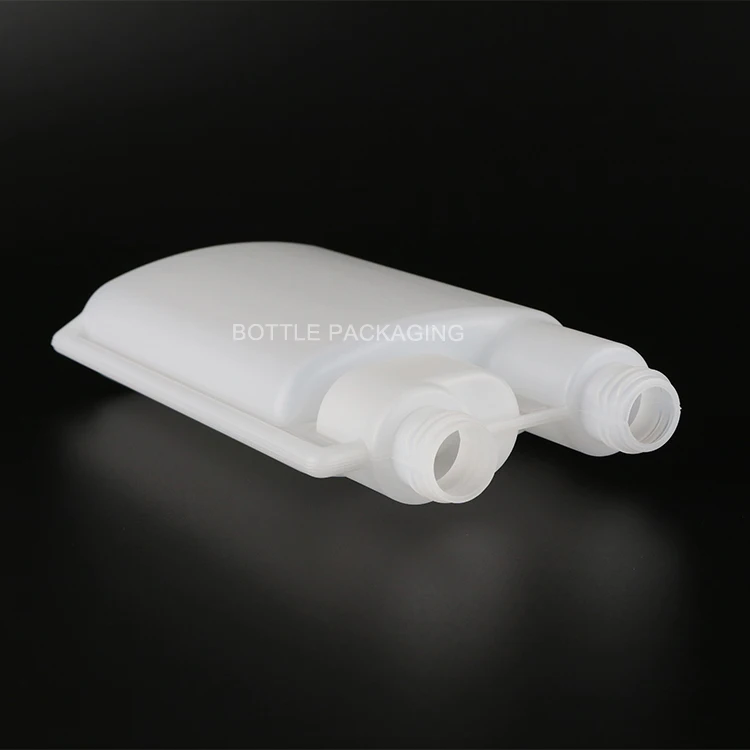 Childproof Twin Dispenser Containers Packaging Empty HDPE 250 ml 8 oz Chemical Plastic Double Neck engine oil additive bottle