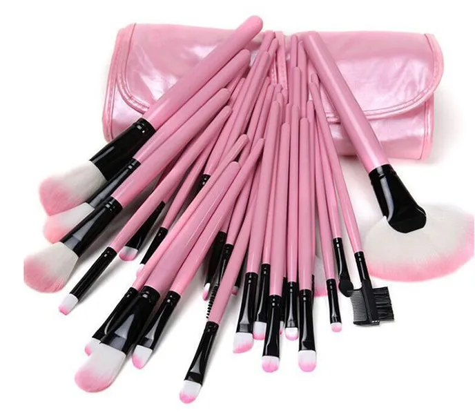makeup brush set 32 piece Professional Cosmetic Kit + Pouch Bag Case Pincel black pink Private Label Makeup Brush Set
