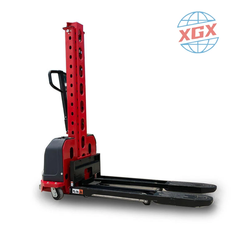 Hot electric fork lift slef loading pallet truck 1000kg 500kg battery automatic stacker machine