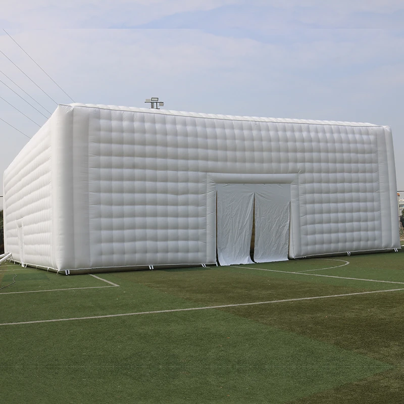 OEM Mobile LED light air Tent Wedding Cube Gazebo Event Big Portable Night Club Party White Inflatable tent For Outdoor