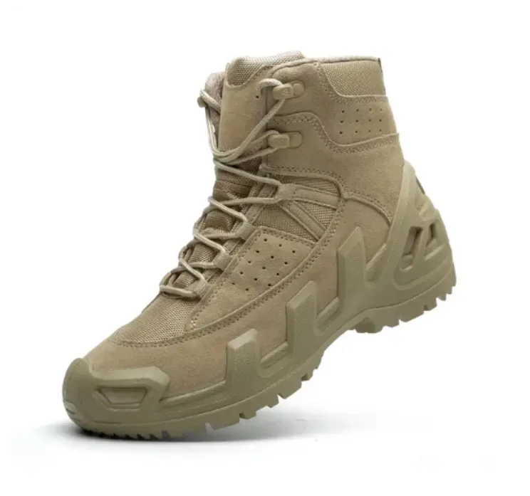 DFB304 Customized stock New Design Tactical Ankle boots Black suede khaki green Cow leather shoes VANEDA boots