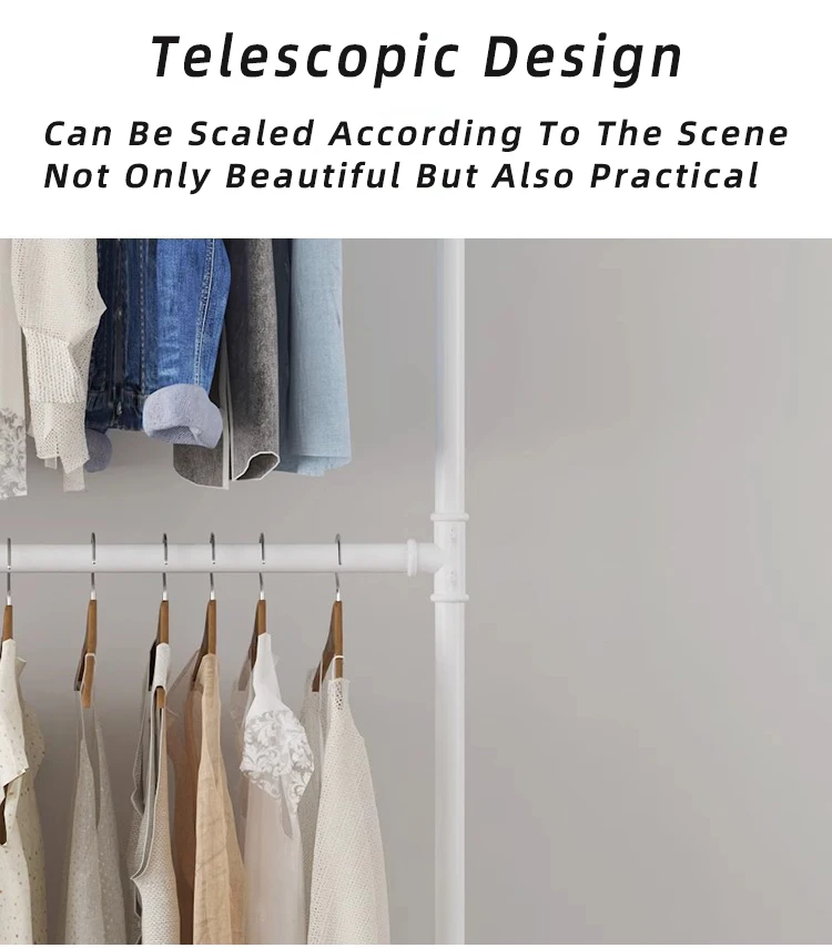 New coat storage stand portable cloth rack space saving clothes hangers