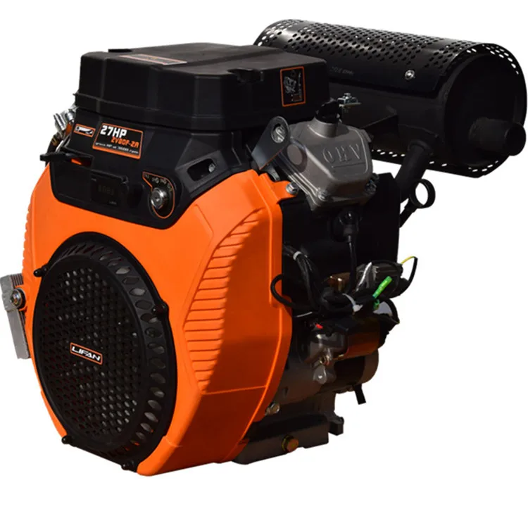 Air Cooled Electric Start LIFAN  2V80F V Twin Cylinders Machinery Engine 20KW  Keyway Shaft Gasoline Engine
