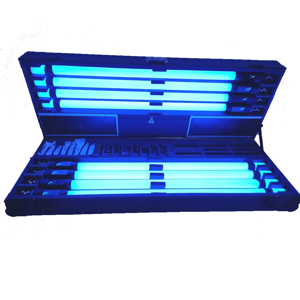 Outdoor 360 degree battery powered wireless dmx dj party stage led 360 rgb pixel led tube light