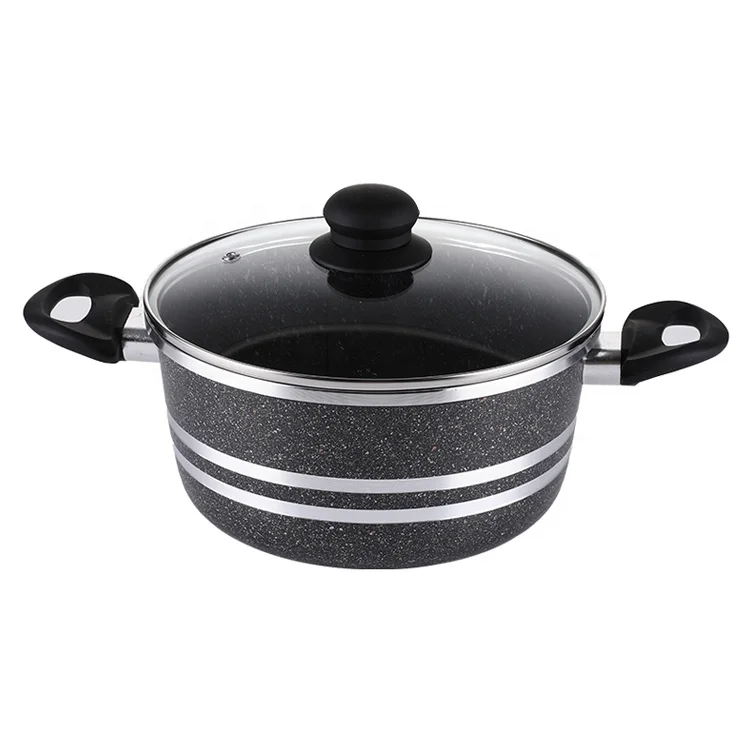 Factory  Customized Non-stick Casserole Set  Pressed Aluminum  Sauce Pot with  Heat-resistant Powder Coating