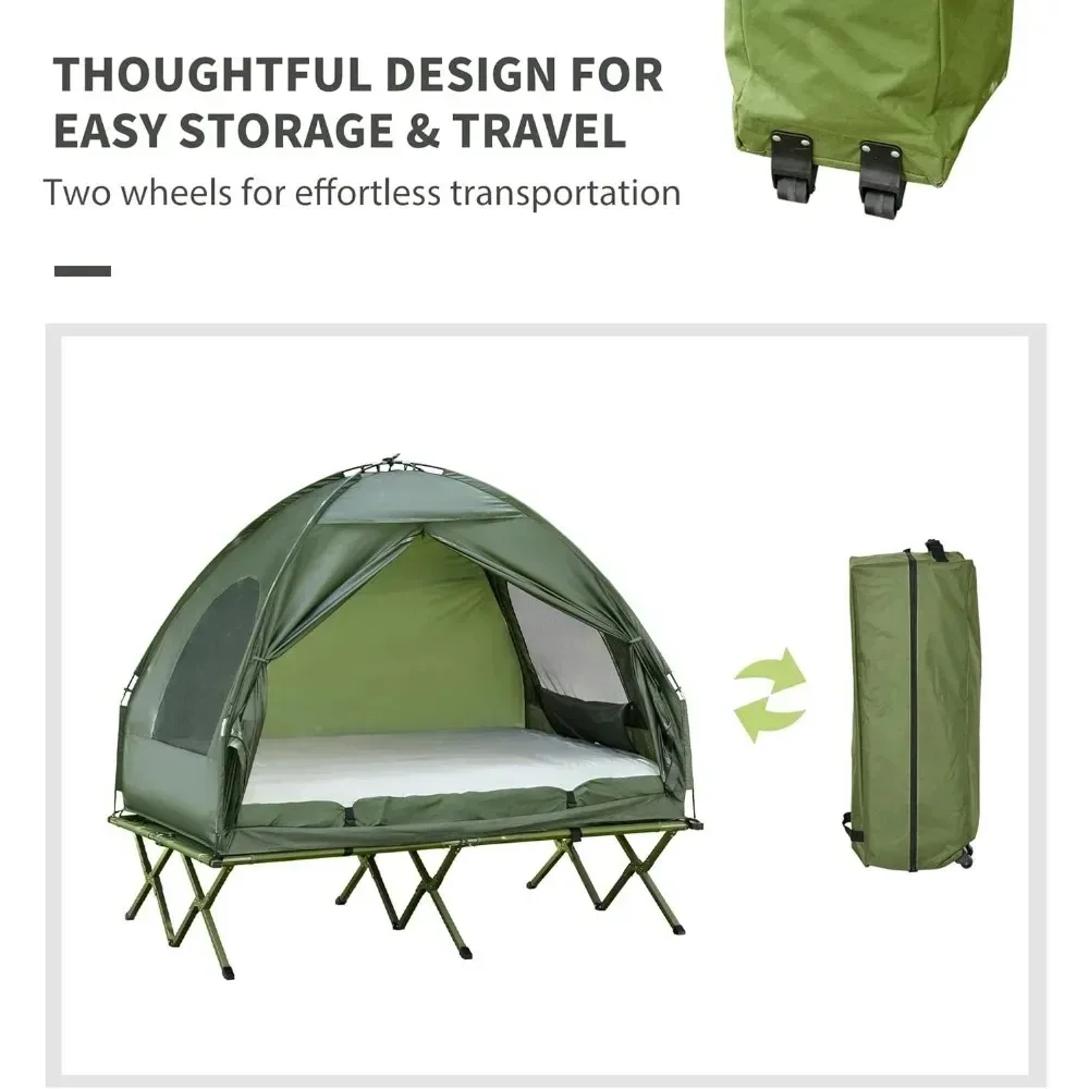 Factory custom PVC Thick Air Mattress 2 Person Four-season Foldable Camping tent Bed Outdoor Hiking Picnic Ground cot tent