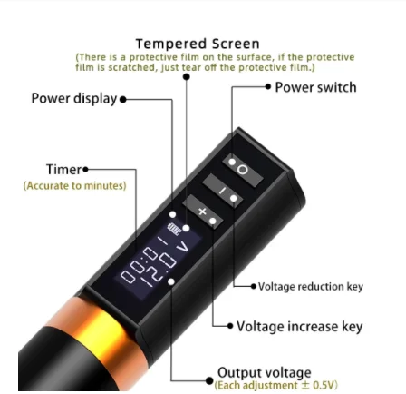 Factory Ambition Wireless Battery Pack For Tattoo Machine Stable 2A Output Professional Tattoo Equipment