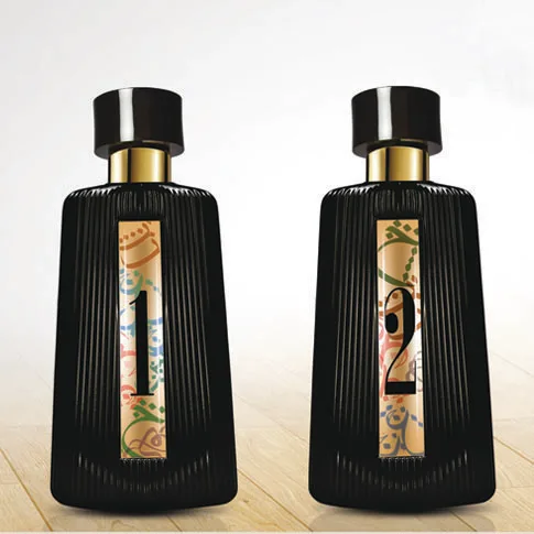 screen printing star shaped cosmetic 100ml spray perfume packaging fancy glass bottles