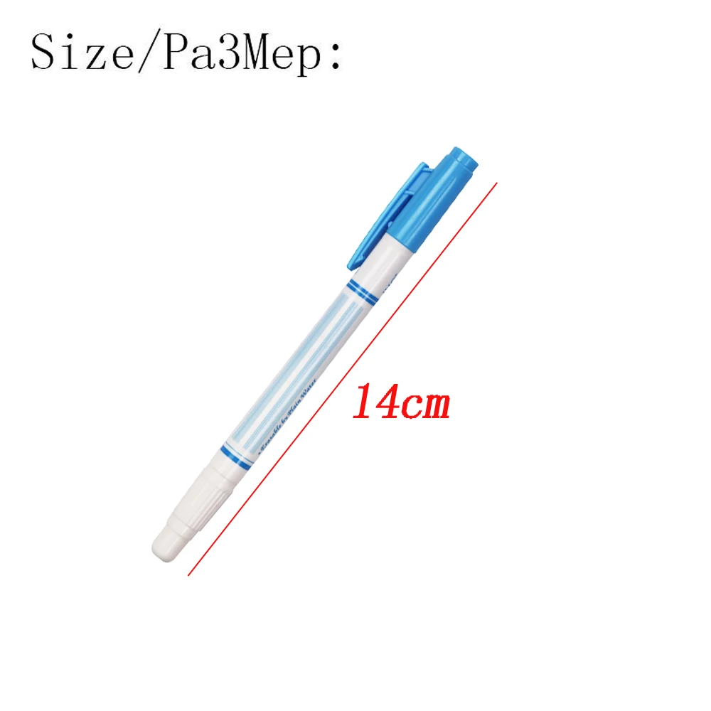 1PC Blue Double Erasable Pen Fabric Marker Water Soluble Erasable Pen Automatically Disappear Tailor Chalk Sewing Tool
