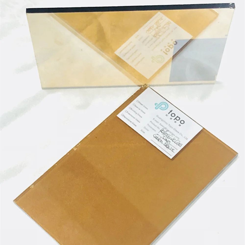 
5mm 6mm Hot Sale Dark Bronze / Golden Bronze Reflective Glass for Building (R-GB) 