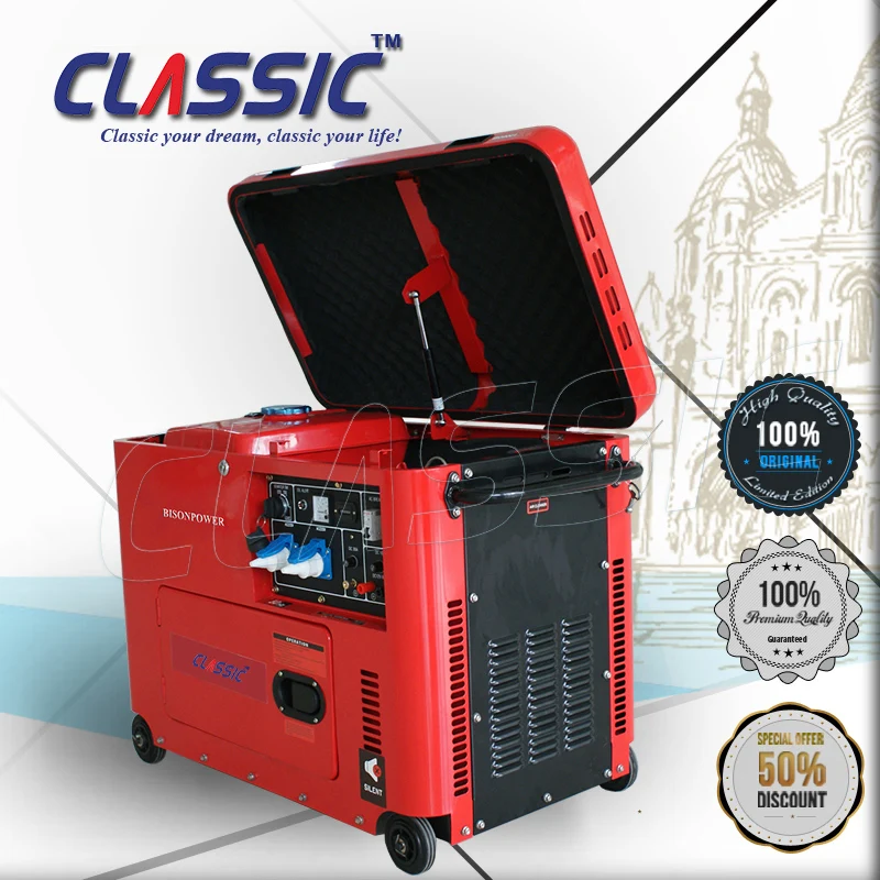 BISON 6.5 kva silent diesel generator electric generator without fuel