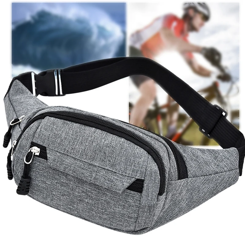 Customized men women sports fanny pack waist belt bag with phone bag for workout traveling running