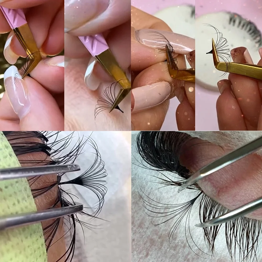 Wholesale 0.03 Private Label Cashmere Mink Lash Extensions Tray Matte Dark Black Siberian Russian  Individual Volume Lash Tray