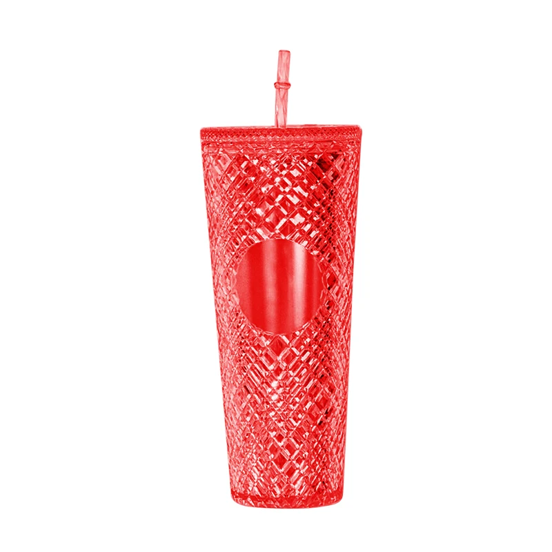 Оптовая продажа стаканы taпри Vaso с двойными стенками однотонные чашки ананасом кружка блестками в сетку пластиковая посуда для напитков