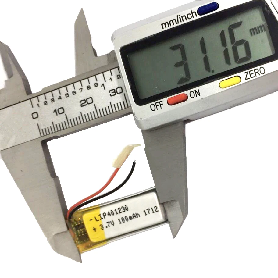 100mah 3.7v lipo battery 401230  lipo battery 3.7v lithium ion batteries for Selfie stick
