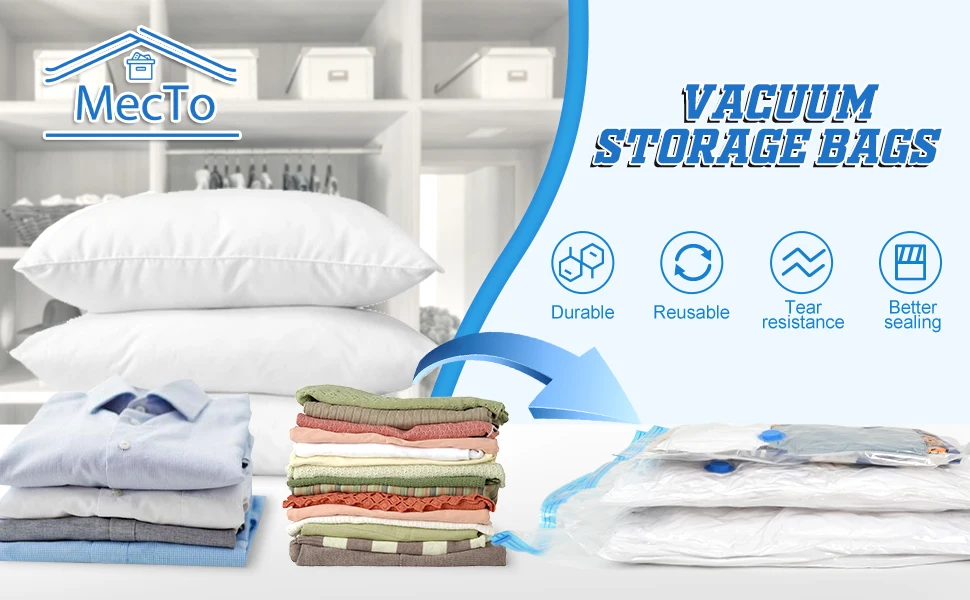 PA/PE space saver vacuum compression storage bags 6 pack jumbo vacuum storage bags for organizer clothes