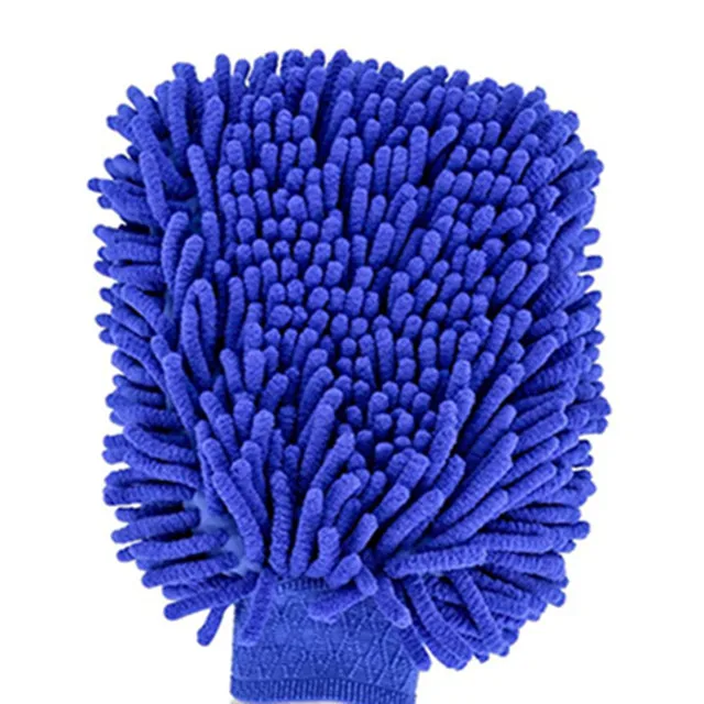 2019 hot sale microfiber 2 sides chenille washing mitt gloves