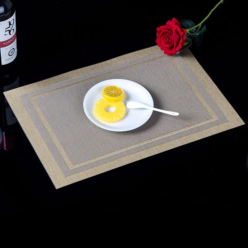 Wholesale PVC Hotel Western Style Table Mat Non-slip Insulation Manufacturers Direct Spot Classic Multi-color Mats