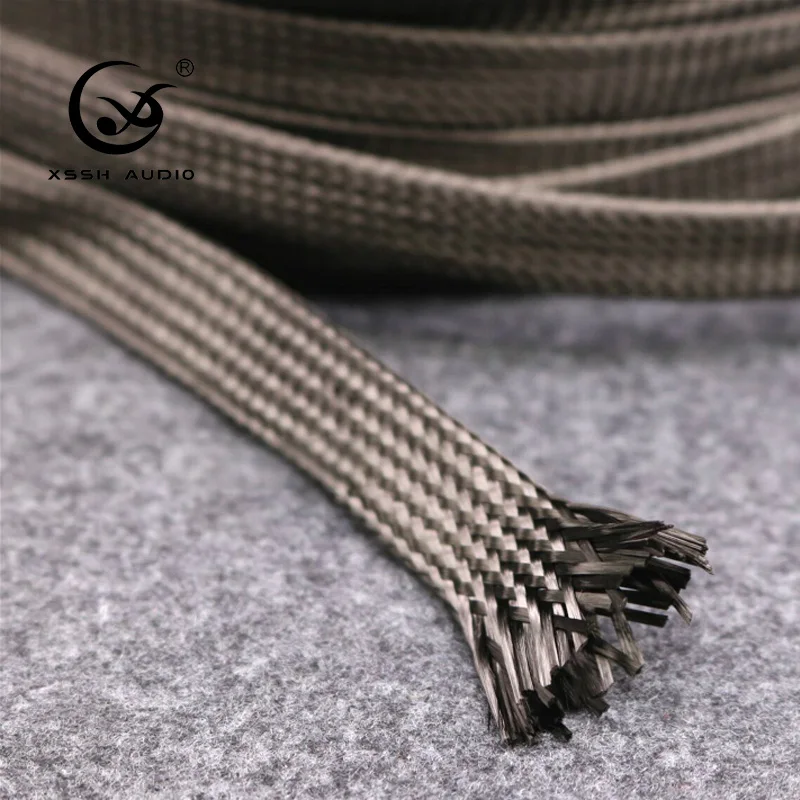 YIVO Hig-end импортированные 3k рукава из углеродного волокна плетеные рукава для жаропрочного аудиокабеля сигнальной линии