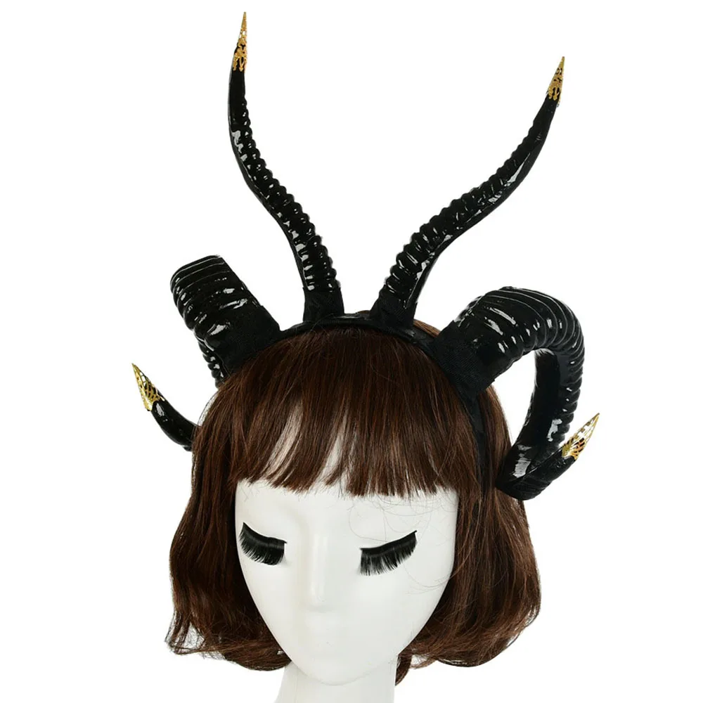 Женская повязка на голову, черная Готическая повязка на голову с четырьмя углами