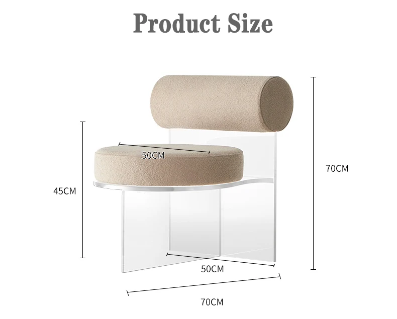 Mid Century Victoria Furniture Modern Armless Polycarbonate Dining Chair Crystal Transparent Plastic Clear Acrylic Ghost Chair