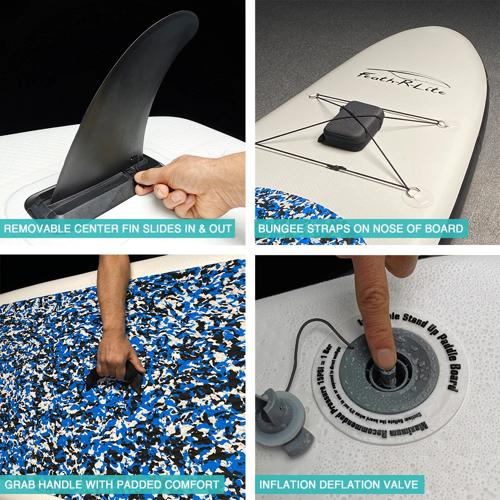 FUNWATER Free Shipping clear stand up paddle board hard buy surfboard inflatable board transparent surf water sport seat for sup