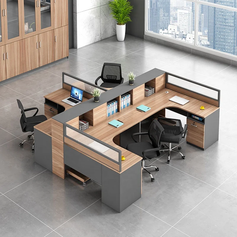 Office Table and chair set Workstation modular Office Furniture commercial Working Partition staff Office Desk Bureau de travail