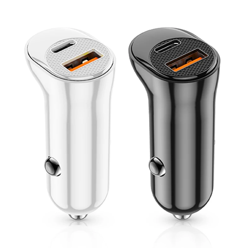 2022 New Product Usb18W & Pd20W With Package Car Charger 20W Type-C Quick Car Charger