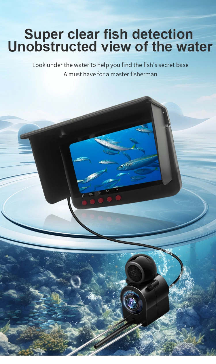 Russian hot sale 4K OLED 5 Inch 20M 1000TVL Fish Finder Underwater Fishing Camera For Ice/Sea/River Underwater Video Camera