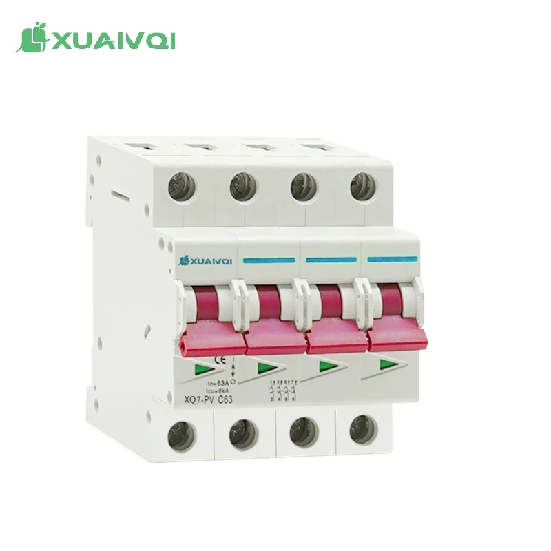 Легко установить 2P 600V небольшой Выключатель DC выключатель 10A солнечный PV MCB для солнечной системы