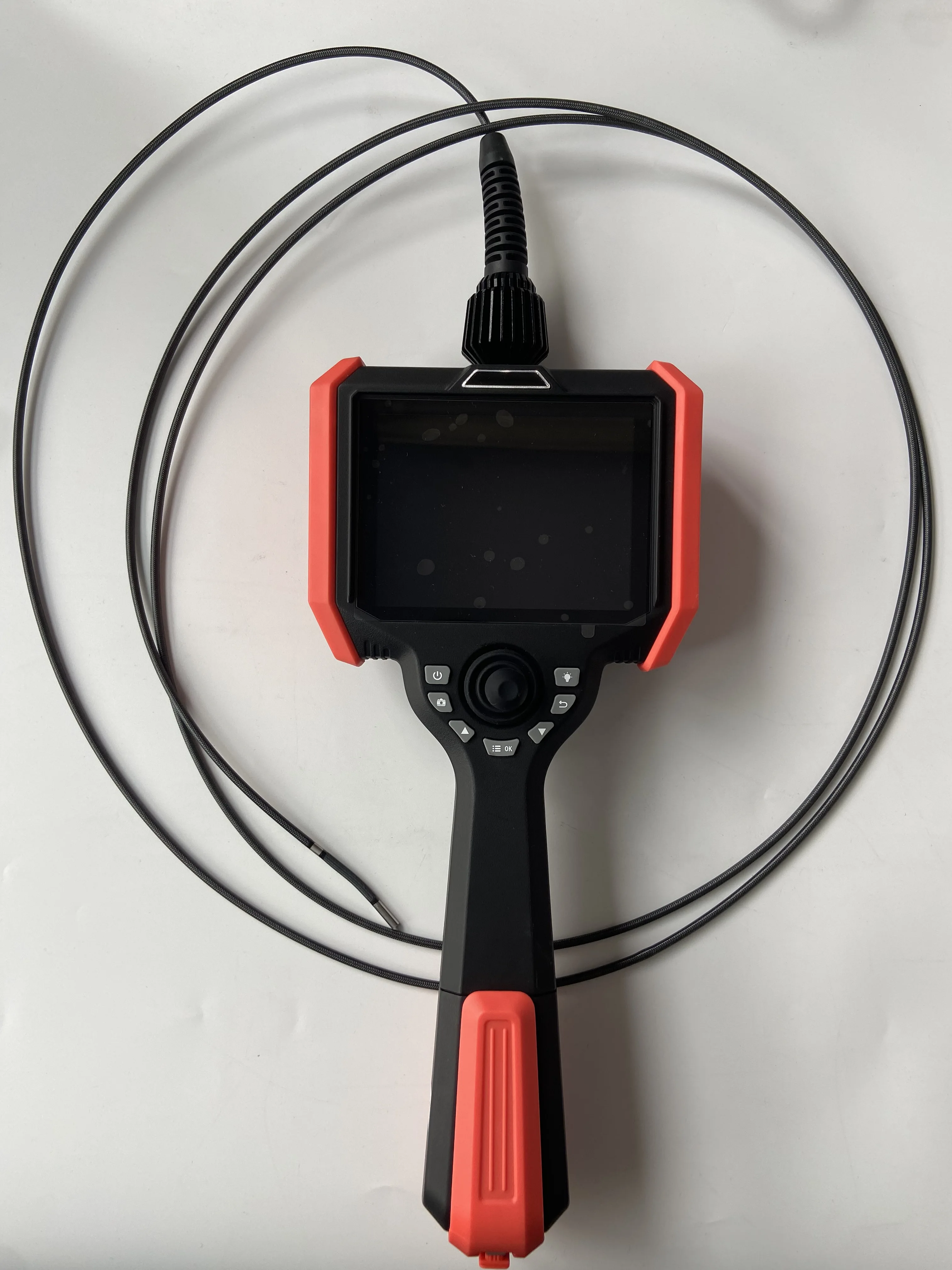 Flexible Industrial Borescope with 6mm Probe Lens, 2Mts Working Cable, 360 Degree Joystick Articulation, 5 Inch Display