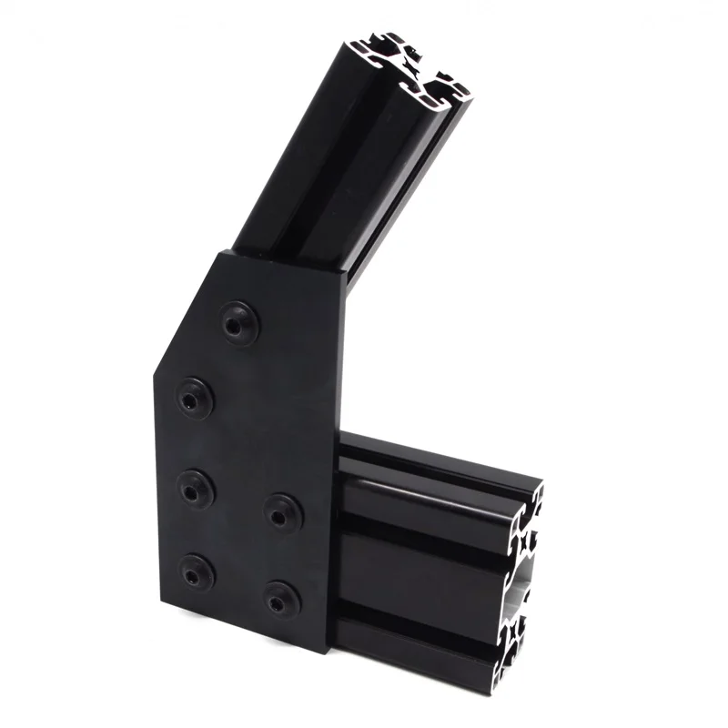 Factory Custom imperial 15 series 3' x  5 '  aluminum  6 Hole - 60 Degree Angled Flat Plate for aluminum profile  #6476