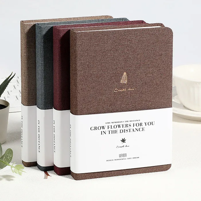 Hot Selling A5/A6/B5 Size Notebook with New Design 112 Sheets Custom Logo Fabric Cover for School Office Use and Writing